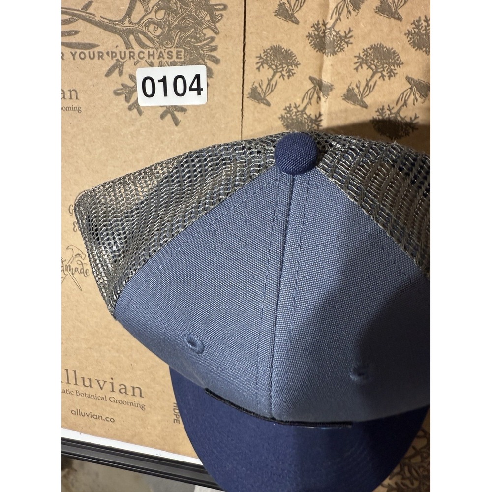 Patagonia Trucker Hat Mens Adjustable Logo Patch Blue Light Blue Mesh Back‎ Cap - Picture 5 of 5